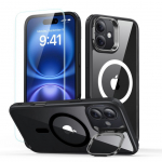 Muu telefoni lisavarustus ESR  ESR Classic Hybrid Kickstand Halolock MagSafe Case Set + Tempered Glass for iPhone 16 - Black