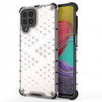 Tagakaaned Hurtel  Honeycomb case armored cover with a gel frame for Samsung Galaxy M53 5G transparent