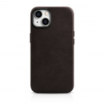 Tagakaaned iCarer  iCarer Oil Wax Premium Leather Case iPhone 14 Plus Magnetic Leather Case with MagSafe Brown (WMI14220703-BN)