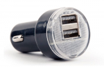 Kontroller EnerGenie 2-port USB car charger EG-U2C2A-CAR-02 Black, 2.1 A