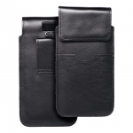 Case universaalne kaitse&uuml;mbris OEM Slip-in phone case leather sleeve with flap for Samsung A12 / NOTE 9 / Xiaomi Redmi NOTE 10 PRO Royal size 2XL+wide black