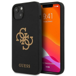 Tagakaaned Guess  Guess GUHCP13SLS4GGBK iPhone 13 mini 5.4" black/black hard case Silicone 4G Logo