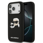 Tagakaaned Karl Lagerfeld Apple iPhone 17 Pro Liquid Silicone Double Heads MagSafe Case Black