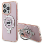 Tagakaaned Karl Lagerfeld  Karl Lagerfeld KLHMP15XHMRSCHP iPhone 15 Pro Max 6.7" pink/pink hardcase Ring Stand Choupette Head MagSafe