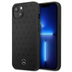 Tagakaaned Mercedes-Benz  Mercedes Leather Stars Pattern Case for iPhone 13 mini - Black