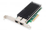 &Uuml;leminek Digitus 10Gbps Dual Port Ethernet Server adapter PCIe X8, Intel X540 BT2 DN-10163