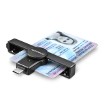 &Uuml;leminek Axagon Foldable pocket USB-C contact Smart/ID card reader | CRE-SMPC