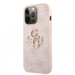 Tagakaaned Guess Apple iPhone 13 Pro Max Metal Logo Case Pink