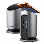 Laadija Axagon USB-C 10Gbps Wireless Charging 9in1 hub | HMC-WL9