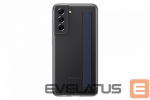 Tagakaaned Samsung Galaxy S21 FE Clear Strap Cover Case Dark Gray