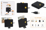 &Uuml;leminek iLike 4-in-1 USB Smart Card Reader with SIM, SD & Micro SD Support, CAC Reader for ID Cards, Bank Cards, eID and Memory Cards Black