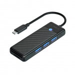 &Uuml;leminek Orico Orico PAPW3AT-U3 USB Hub 4-port 3x USB-A 3.0 with microSD/SD card reader 1.8 m - black