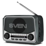 Arvutik&otilde;larid Sven  Speaker SVEN SRP-150  gray (3W  Bluetooth  FM/AM/SW  USB  microSD  flashlight  battery) SV-022600 (6438162022600)