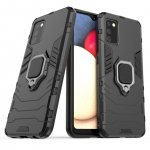 Tagakaaned Hurtel Ring Armor tough hybrid case cover + magnetic holder for Samsung Galaxy A03s (166.5) black