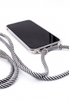 Tagakaaned Evelatus Samsung A30s Case with rope Black Stripes Transparent