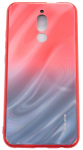 Tagakaaned Evelatus Xiaomi Redmi 8 Water Ripple Gradient Color Anti-Explosion Tempered Glass Case Gradient Red-Black