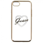 Tagakaaned Guess Apple iPhone 7/8 Apple Heart TPU Case Gold