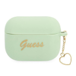 Tagakaaned Guess  Guess GUAPLSCHSN AirPods Pro cover green/green Silicone Charm Heart Collection