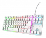 Arvuti klaviatuur Trust KEYBOARD USB GXT 833W THADO/TKL ENG WHITE 25894