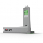 Moodulid ja transiiverid LINDY  USB PORT TYPE-C BLOCKER 4PACK/GREEN 40426