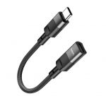 Kaabel Hoco  Adapter OTG USB C to Lightning Hoco 3A 0,1 m U107 black