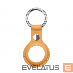 Nutika sildi tarvik iLike AirTag PU Leather Key Ring Keychain Case Light Brown