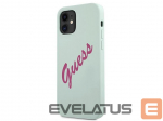 Tagakaaned Guess Apple iPhone 12 Mini 5.4'' Vintage Fuschia Script Cover Blue