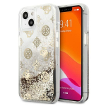 Tagakaaned Guess  Guess GUHCP13SLGPEGO iPhone 13 mini 5.4" gold/gold hardcase Peony Liquid Glitter