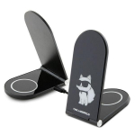 Adaptrid Karl Lagerfeld  Karl Lagerfeld Choupette MagSafe induction charger 15W, foldable 2in1 - black