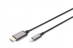 &Uuml;leminek Digitus USB Type-C to HDMI Adapter DA-70821 1.8 m, Black, USB Type-C