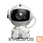 LED Projektor HQ LED 3D Sitting Astronout 360 degree Rotate Head Star Sky & Nebula projector with Remote White