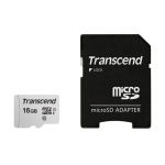 Muu arvutitarvik Transcend  MEMORY MICRO SDHC 16GB W/ADAP/C10 TS16GUSD300S-A