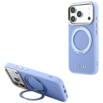 Tagakaaned Guess  Guess Ring Stand 360 Grained Classic Logo MagSafe Case for iPhone 18 Pro / 17 Pro - light blue