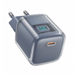 Adaptrid Acefast  Acefast A53 PD 30W GaN USB-C charger with display - gray