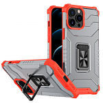 Tagakaaned Hurtel  Crystal Ring Case Kickstand Tough Rugged Cover for iPhone 13 Pro Max red