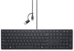 Arvuti klaviatuur Dell | Collaboration Keyboard | KB525C | Keyboard | Wired | Ukrainian (QWERTY) | Black | USB-C