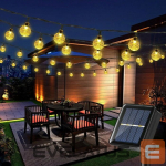 &Otilde;uevalgustid Elight Garden Decor Solar IP65 LED glass balls (1cm) style bulb string light 7m 40pcs bulbs