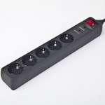 Kaitsel&uuml;liti EnerGenie Surge Protector SPG5-C-5/ 1.5 m/ 5 Sockets/ Black