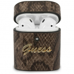 Tagakaaned Guess  Guess GUACA2PUSNSMLBR AirPods 1/2 cover brown/brown Python Collection