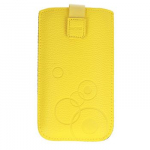 Universaal mobiiltasku iLike Universal Leather Pocket Case XL Yellow