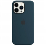 Tagakaaned Apple - iPhone 13 Pro Silicone Case with MagSafe Abyss Blue