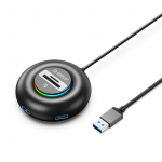 &Uuml;leminek Orico  Orico YXR4 RGB USB Hub 4-Port USB-A 3.0 with SD and microSD Reader 1.8m - Black
