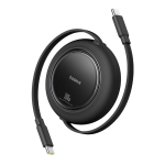 Kaabel iLike  Kabelis USB C - USB C 100W 1 5 m ievelkams melns Free2Pull BASEUS