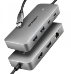Teine toode Axagon  AXAGON USB-C 10Gbps DUAL 4K DISPLAY 7in1 hub  HMC-CUB83X2
