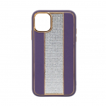 Tagakaaned iLike Apple iPhone 11 Diamonds and Leather Case Purple