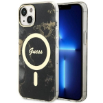 Tagakaaned Guess  Guess GUHMP14MHTMRSK iPhone 14 Plus 6.7" black/black hardcase Golden Marble MagSafe