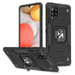 Tagakaaned Wozinsky  Wozinsky Ring Armor Case Kickstand Tough Rugged Cover for Samsung Galaxy A42 5G black