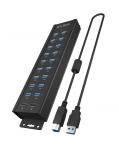 Muu arvutitarvik Raidsonic | 20-in-1 USB HUB with power supply, on/off button and mounting brackets | IB-HUB1720-U3