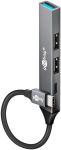 Laadija Goobay  Slim 4-Port USB Hub, USB-C to USB-C/USB-A, 5 Gbit/s | 74459