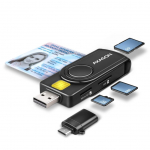 M&auml;lukaardid Axagon CARD READER USB-C+USB2.0 4SLOT/SMARTCARD CRE-SMP2A